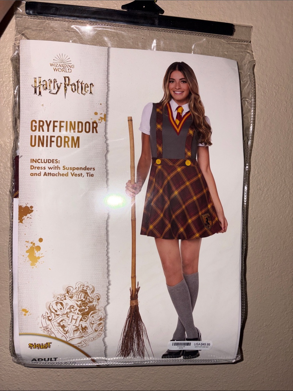 Spirit Harry Potter Gryffindor Uniform Costume - Red, Gold, Gray